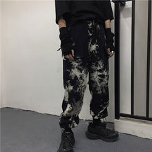 画像をギャラリービューアに読み込む, ストリート系カーゴパンツ タイダイ柄 原宿風 ロングパンツ