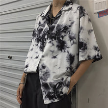 画像をギャラリービューアに読み込む, 原宿スタイル タイダイ柄 半袖 シャツトップスメンズレデイース