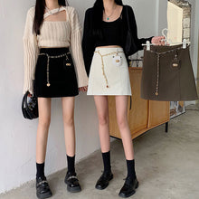 画像をギャラリービューアに読み込む, ストリート系かわいいオシャレPU Aラインスカートレデイース