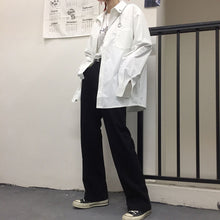 画像をギャラリービューアに読み込む, 原宿系 ストリート系チェーン付き長袖シャツレデースメンズファッション