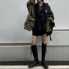 画像をギャラリービューアに読み込む, 秋カジュアル切り替え重ね着風長袖ジャケットコートレデイース原宿系