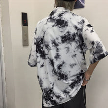 画像をギャラリービューアに読み込む, 原宿スタイル タイダイ柄 半袖 シャツトップスメンズレデイース