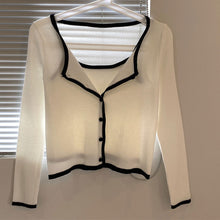 画像をギャラリービューアに読み込む, 韓国系長袖薄手ニット カーディガン & キャミソールセットアップレディス