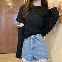 画像をギャラリービューアに読み込む, セットアップ着痩せ 可愛いプルオーバー カジュアル長袖シャツ