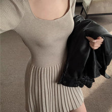 画像をギャラリービューアに読み込む, ニットセーターワンピースカジュアルレデイーズ気質韓国ファッション
