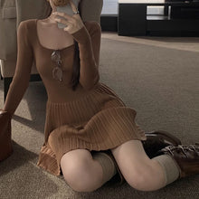 画像をギャラリービューアに読み込む, ニットセーターワンピースカジュアルレデイーズ気質韓国ファッション

