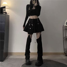 画像をギャラリービューアに読み込む, 原宿系ファッション スカートダンス洋服フリル デニム スタッズ リベット付ストリート系個性派(ミニバッグなし)
