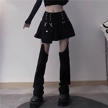 画像をギャラリービューアに読み込む, 原宿系ファッション スカートダンス洋服フリル デニム スタッズ リベット付ストリート系個性派(ミニバッグなし)
