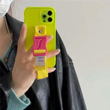 画像をギャラリービューアに読み込む, 韓国ファッションストラップ付き  iphoneケース 落下防止韓国風斜め掛け ケース落下防止携帯電話ケース
