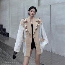 画像をギャラリービューアに読み込む, モード系 　刺繍　長袖　 ビッグシルエット ゆめかわいい 奇抜 派手 ジャケット トップス　ダンス 衣装 ヒップホップ コスチューム 韓国ファッション 大きいサイズ 個性的 服 原宿系　オーバーサイズ 　レディース　ガールズ　 きれいめ
