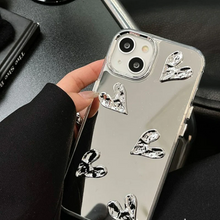 画像をギャラリービューアに読み込む, ハート型のiPhoneケースハートモチーフ 背面ミラー iphoneケース
