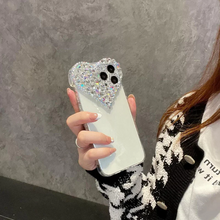 画像をギャラリービューアに読み込む, ファッションラブパターンiphone携帯電話ケース透明携帯電話ケースューやラインストーンを敷き詰めたiphoneケース
