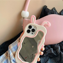 画像をギャラリービューアに読み込む, 韓国の可愛いiPhoneケースミラー付き うさぎ シリコン iphoneケース 背面にミラーデザインを施しiphoneケース
