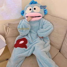 画像をギャラリービューアに読み込む, かわいい韓国っぱ醜い魚秋冬 厚 着ぐるみパジャマSNS人気パジャマ テレタビーズワンピースパジャマ
