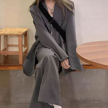 画像をギャラリービューアに読み込む, 2点セットジャケット と ワイドパンツかっこいいセット韓国っぱレデイーズカジュアルゆったり セット
