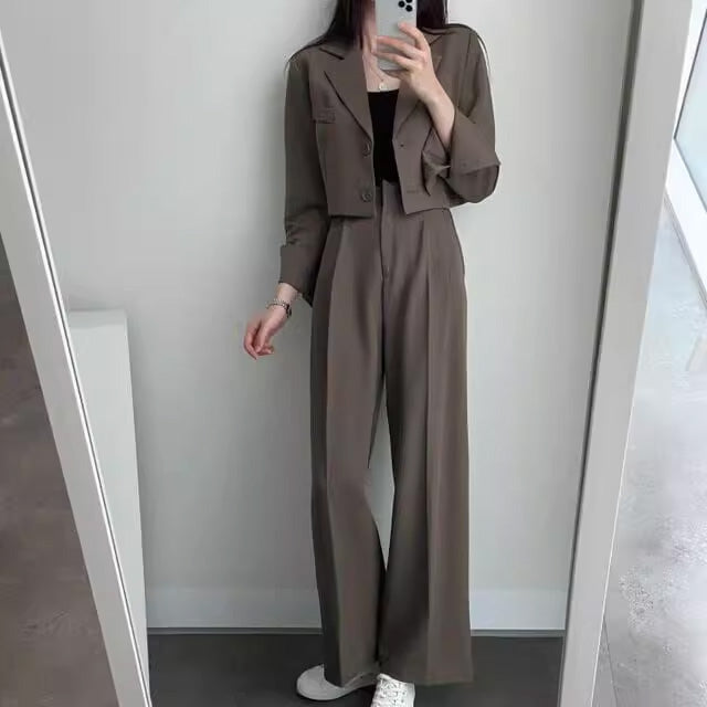 ２点セットアップジャケットとパンツ通勤洋服気質ファッションスーツセット