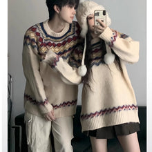 画像をギャラリービューアに読み込む, カップル韓国っぱセータークリスマス洋服男女兼用原宿系ゆったりカジュアルトップス
