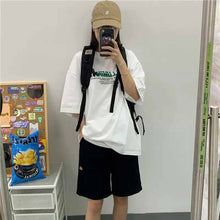 画像をギャラリービューアに読み込む, 韓国っぽ大きい半袖Tシャツトップスストリート系ダンス洋服原宿 個性派
