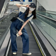 画像をギャラリービューアに読み込む, デニム セット ベストとパンツ2点セットハイウエストパンツ ショート丈 カジュアル

