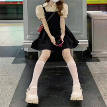 画像をギャラリービューアに読み込む, 夏のシャツワンピースレトロ  サロペットワンピース
