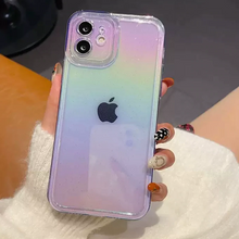 画像をギャラリービューアに読み込む, クリアiPhoneケース iPhoneカバー スマホケース プチプラ オーロラ ラメ  スケルトン 半透明 個性的 半透明
