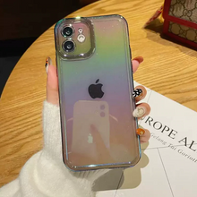 画像をギャラリービューアに読み込む, クリアiPhoneケース iPhoneカバー スマホケース プチプラ オーロラ ラメ  スケルトン 半透明 個性的 半透明
