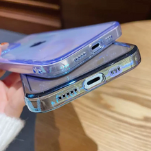 画像をギャラリービューアに読み込む, クリアiPhoneケース iPhoneカバー スマホケース プチプラ オーロラ ラメ  スケルトン 半透明 個性的 半透明
