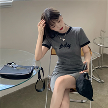 画像をギャラリービューアに読み込む, 韓国系tシャツ気質レデイーズワンピースカジュアル
