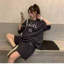 画像をギャラリービューアに読み込む, 夏のゆったりバージョン半袖ショーツツーピースカジュアルホームサービス
