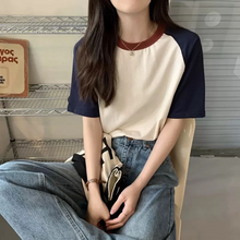 画像をギャラリービューアに読み込む, 半袖Tシャツラウンドネックシンプル トップス韓国系ストリート 系ダンス洋服
