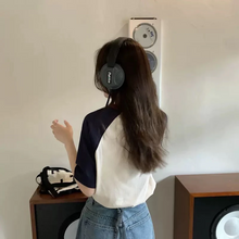 画像をギャラリービューアに読み込む, 半袖Tシャツラウンドネックシンプル トップス韓国系ストリート 系ダンス洋服
