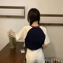 画像をギャラリービューアに読み込む, 半袖Tシャツラウンドネックシンプル トップス韓国系ストリート 系ダンス洋服

