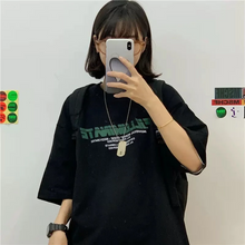 画像をギャラリービューアに読み込む, 韓国っぽ大きい半袖Tシャツトップスストリート系ダンス洋服原宿 個性派
