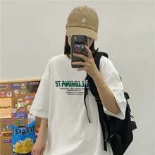 画像をギャラリービューアに読み込む, 韓国っぽ大きい半袖Tシャツトップスストリート系ダンス洋服原宿 個性派
