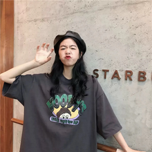 画像をギャラリービューアに読み込む, レトロ半袖Tシャツダメージ加工大きいトップス
