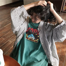 画像をギャラリービューアに読み込む, レトロ半袖Tシャツダメージ加工大きいトップス
