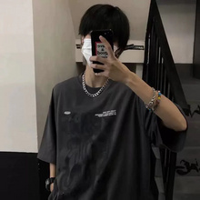 画像をギャラリービューアに読み込む, スポーティーカップルカジュアル 半袖Tシャツストリート系ダンス洋服男女兼用

