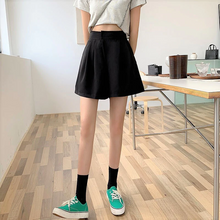 画像をギャラリービューアに読み込む, スタイルアップ叶うショートパンツ スラックス ワイド タック ハイウエスト 上品 美脚 脚長 キレカジ
