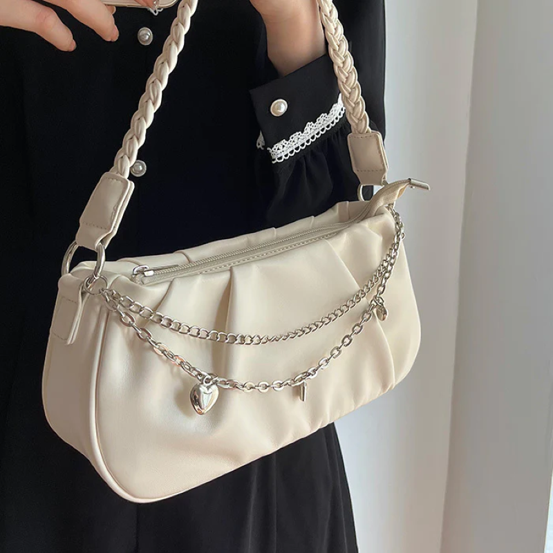ファッション万能女性用バッグ PUレザー プリーツ 女っぽ バッグ カバン