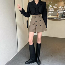 画像をギャラリービューアに読み込む, 美脚 ハイウエスト スカート 可愛い ミニスカート ショートパンツ
