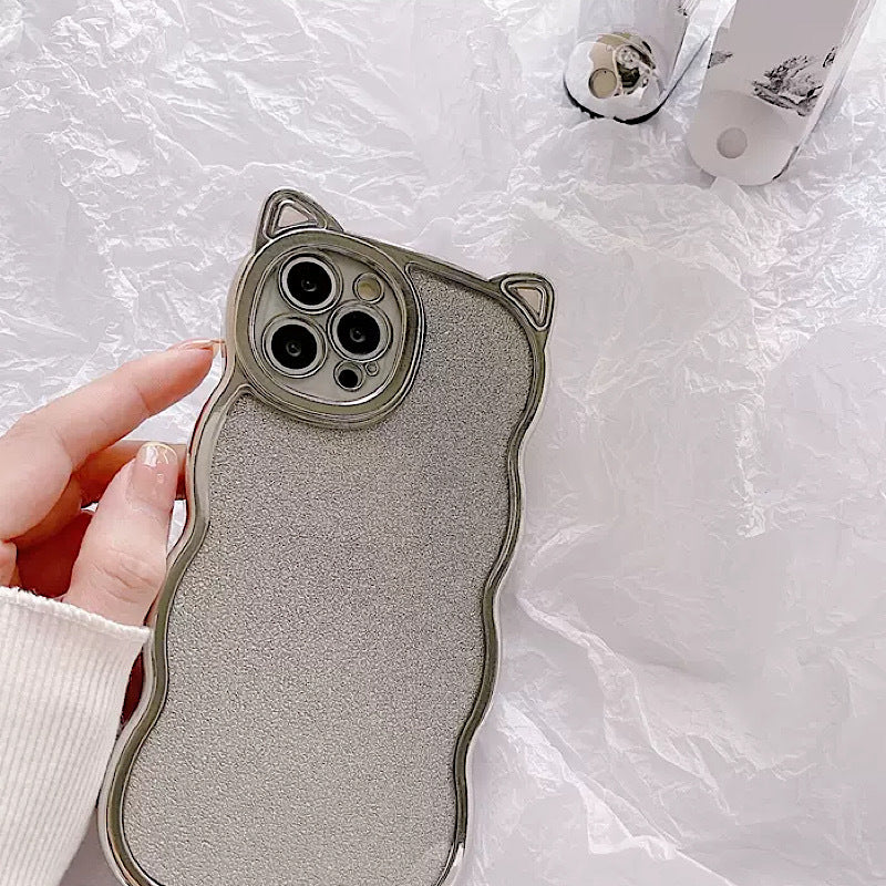 韓国風かわいい猫耳 iphoneケータイケース 透明ケータイケース