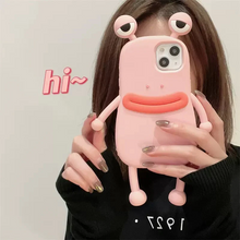 画像をギャラリービューアに読み込む, かわいいカエルさん柄 iphoneケース漫画風デザインスマホケース
