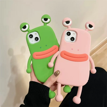 画像をギャラリービューアに読み込む, かわいいカエルさん柄 iphoneケース漫画風デザインスマホケース
