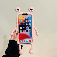 画像をギャラリービューアに読み込む, かわいいカエルさん柄 iphoneケース漫画風デザインスマホケース
