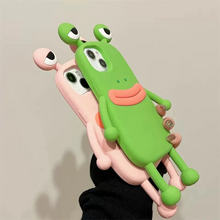 画像をギャラリービューアに読み込む, かわいいカエルさん柄 iphoneケース漫画風デザインスマホケース
