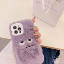 画像をギャラリービューアに読み込む, ファッションぬいぐるみムスッと不機嫌な表情がかわいいモンスターモチーフのiPhoneケース
