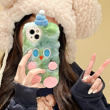 画像をギャラリービューアに読み込む, 韓国スタイルのiphoneケースふわふわのファー素材
