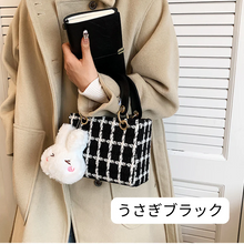 画像をギャラリービューアに読み込む, バッグチェック柄 ミニショルダーバッグ
