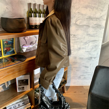 画像をギャラリービューアに読み込む, ショート コート PU カジュアル かわいい
