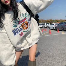 画像をギャラリービューアに読み込む, トップスプリントドロップショルダートレーナーパーカー韓国系レデイーズ　
